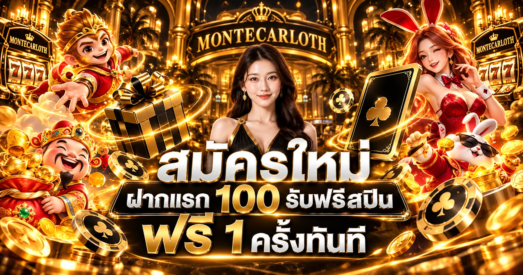 MONTECARLOTH โปรโมชั่นสมาชิกใหม่และฟรีสปิน